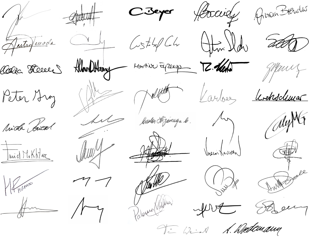 Firmas de los firmantes iniciales